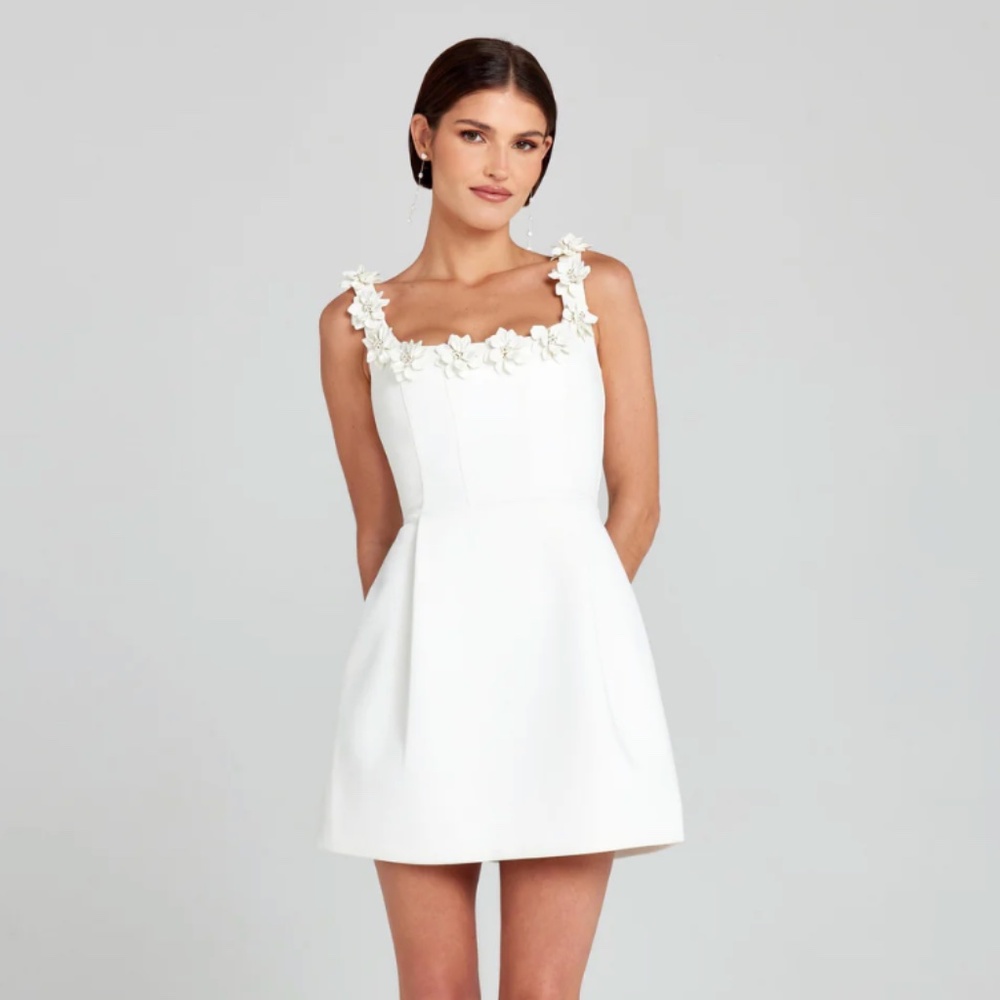 NADINE MERABI CINDY WHITE DRESS